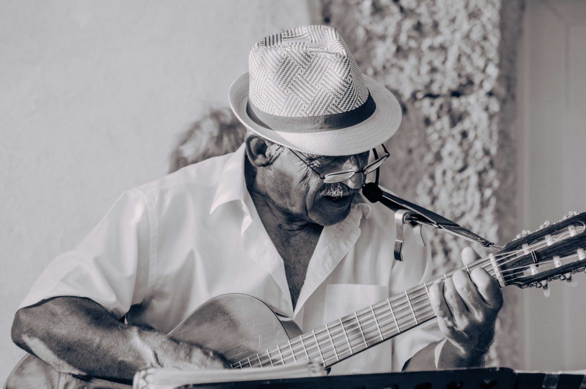Photographie portrait, musicien, photographie en noir et blanc