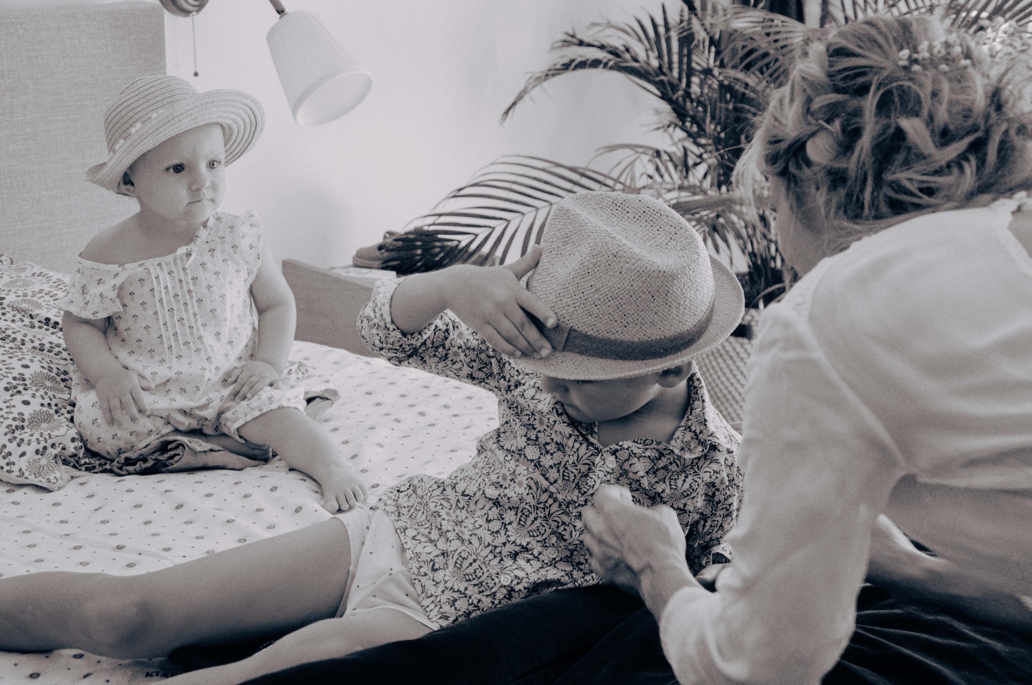 Photographie de portrait, habillage enfants, photographie en noir et blanc