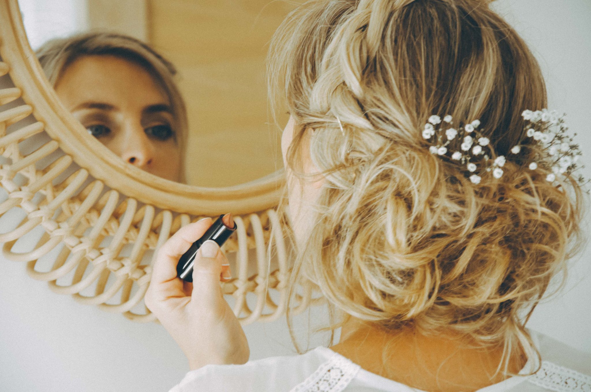 Photographie de portrait, mariage, préparatifs, maquillage, photographie moody