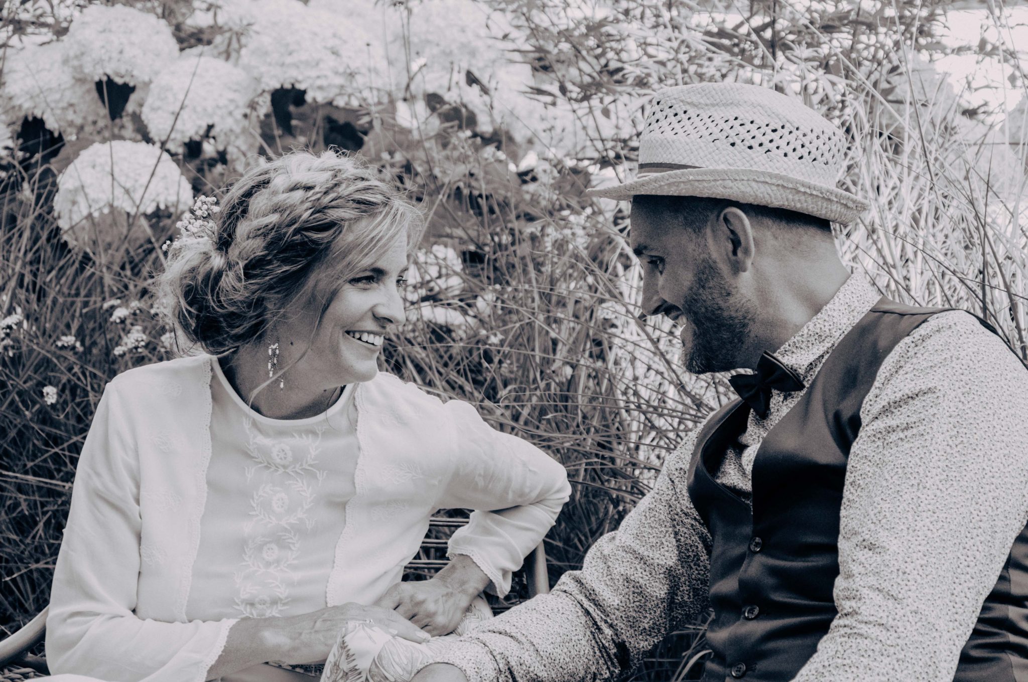 Photographie de portrait, photographie de couple, photographie en noir et blanc