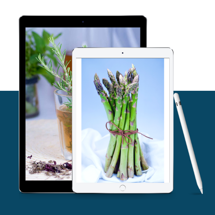 création graphique tablettes photographie pour réseaux sociaux